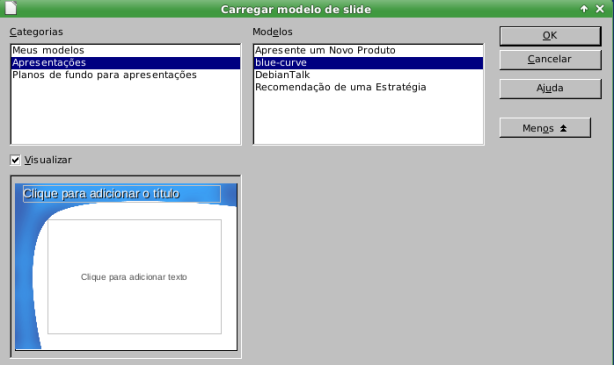 LibreOffice - carregar modelo